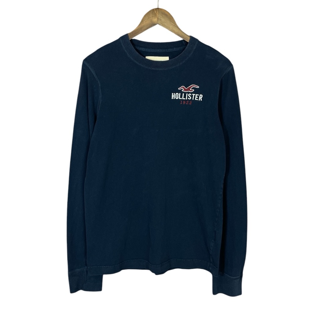 Hollister | Long Sleeve Y2K basic Tee Embroidered Bird Logo 00's‎ Navy Blue
